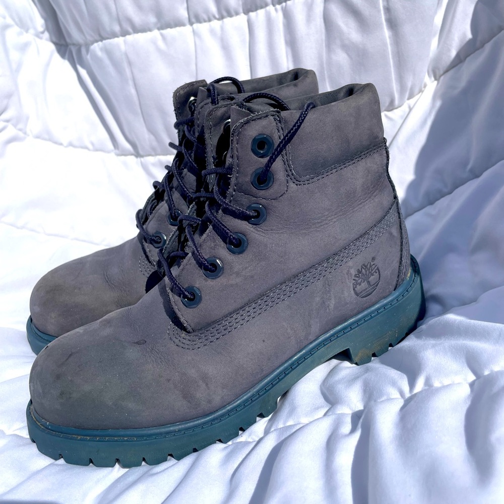 Timberland Boots Blue Suede Leather